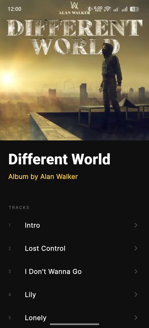 Rhythm App Album Screen